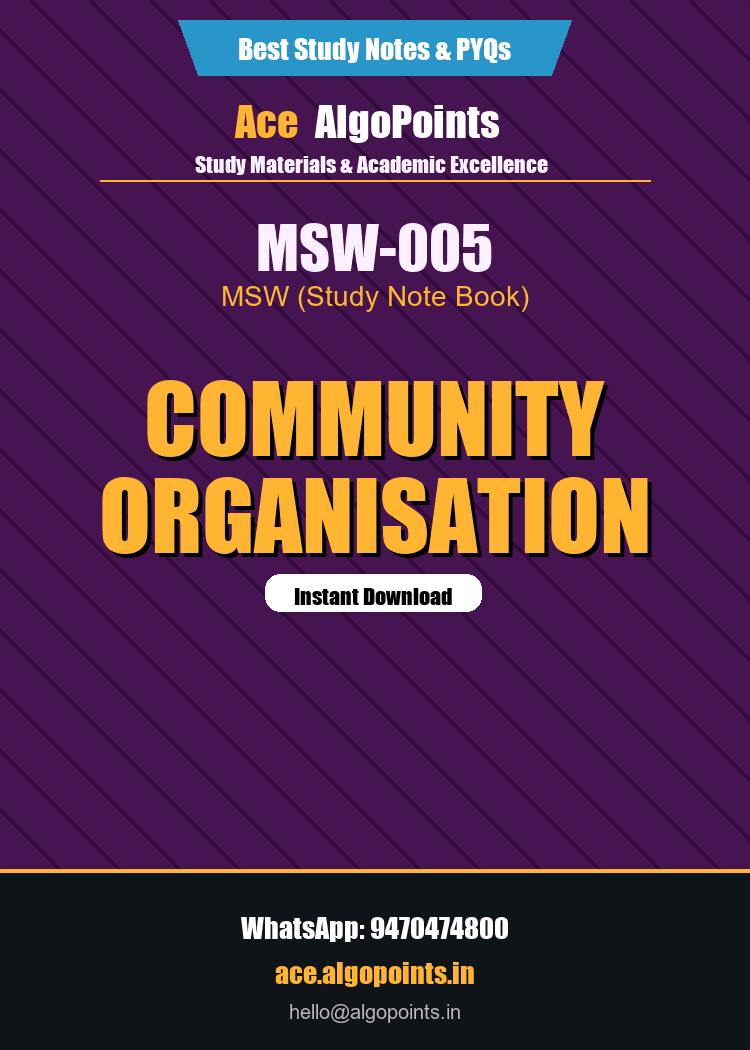 MSW-005 - Community Organisation