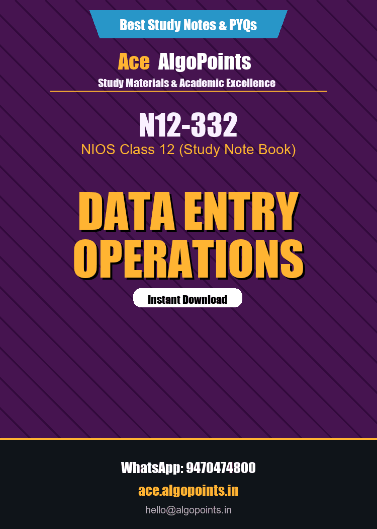 N12-332 - Data Entry Operations
