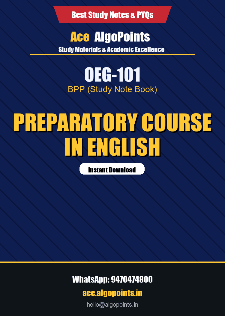 OEG-101 - Preparatory Course in English