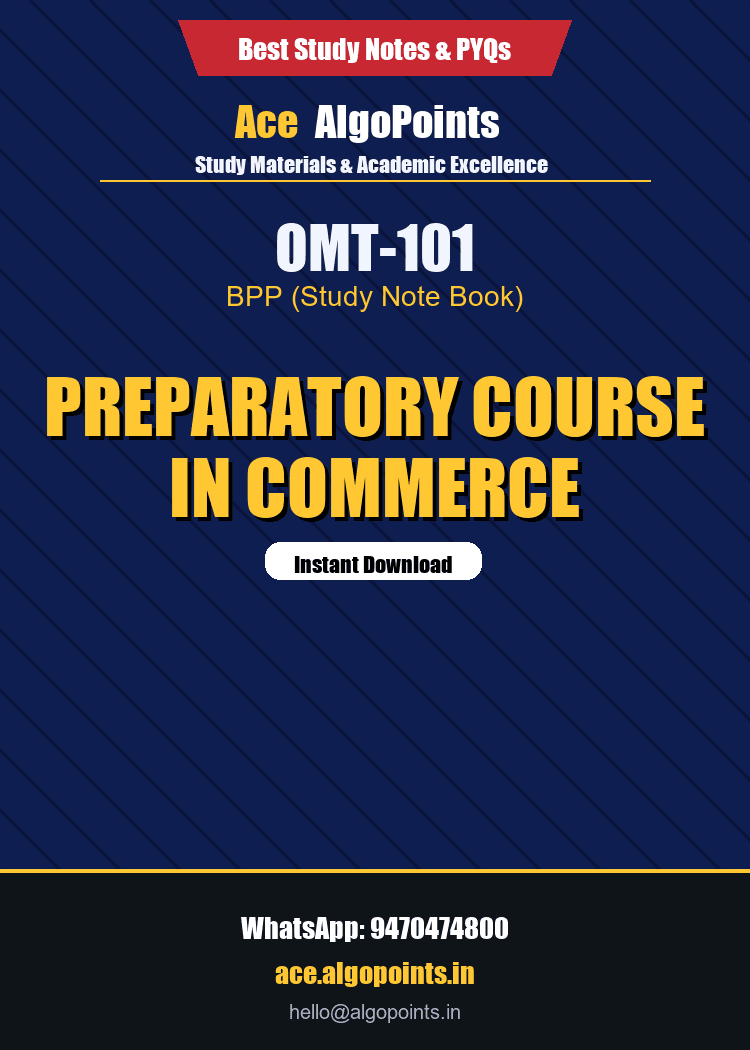 OMT-101 - Preparatory Course in Commerce