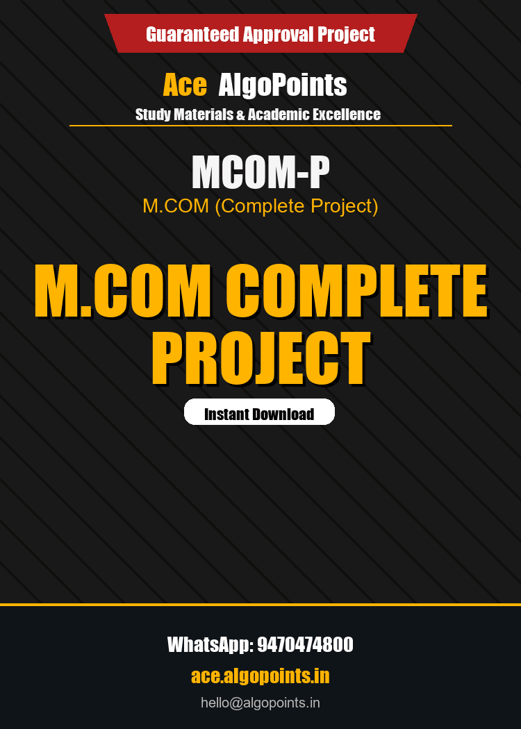 MCOM-P - M.COM Project Report