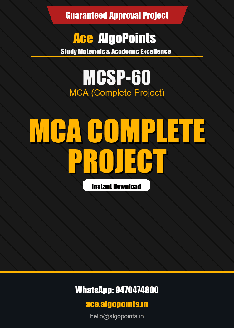 MCSP-60 - MCA Project Report