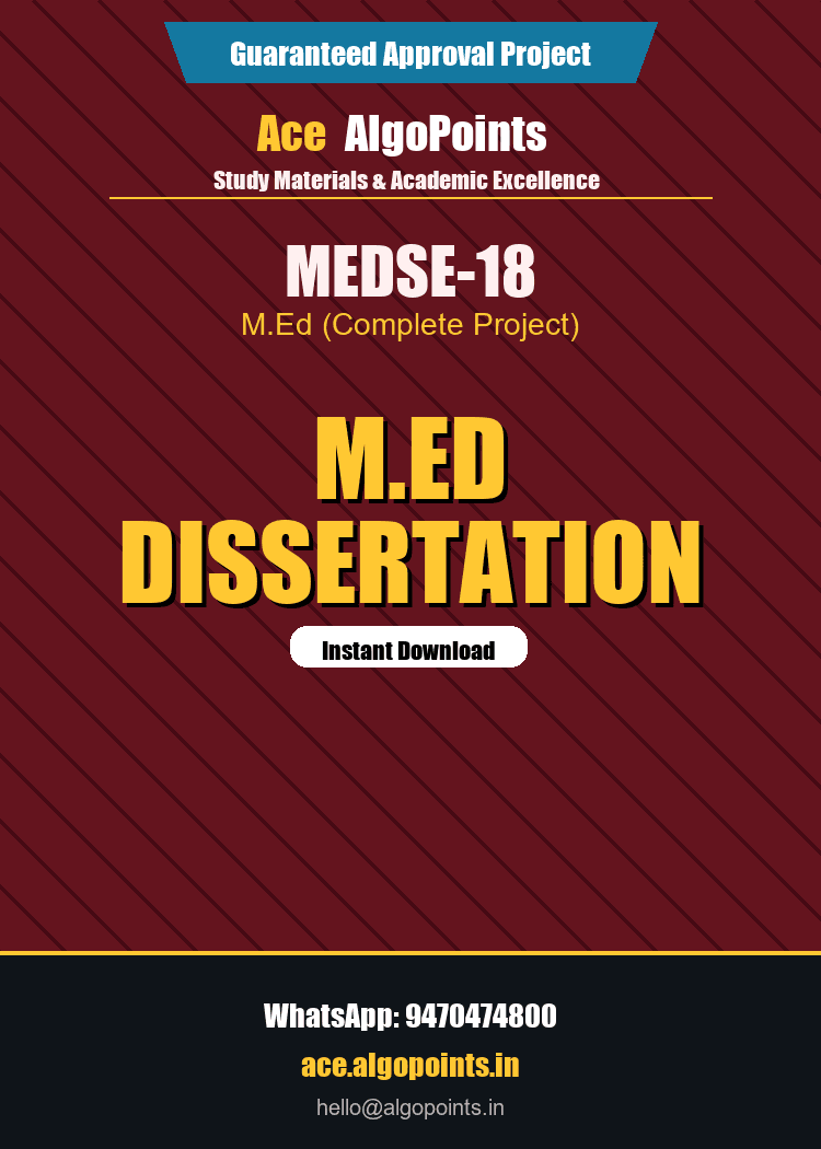 MEDSE-18 - M.Ed Dissertation