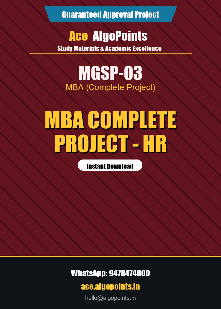 MGSP-03 - MBA Project Report - HR