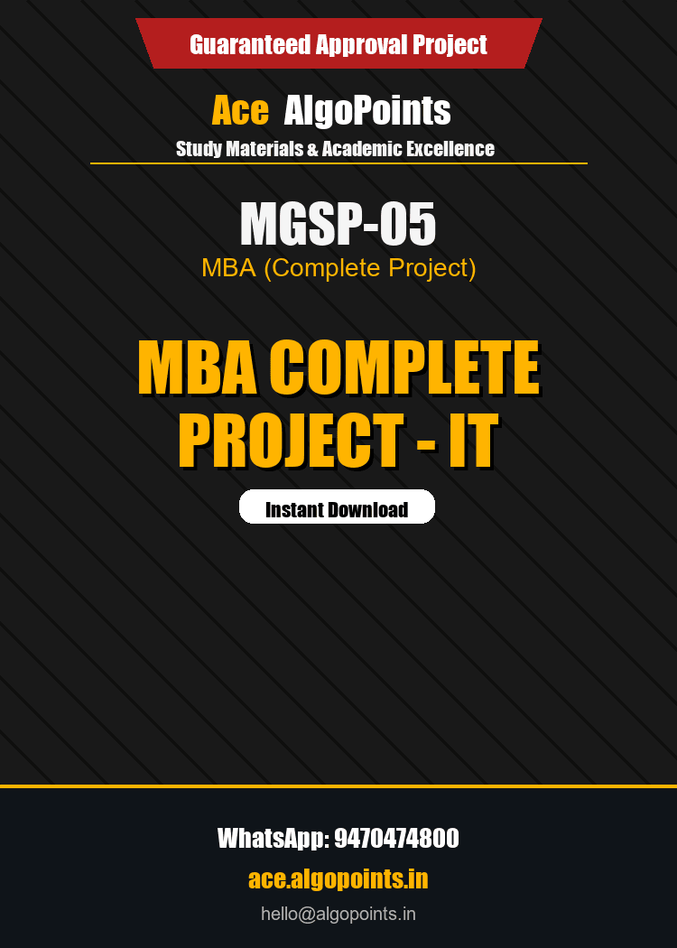 MGSP-05 - MBA Project Report - IT