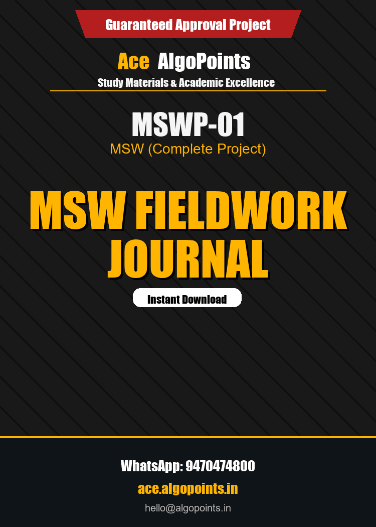 MSWP-01 - MSW Fieldwork Journal