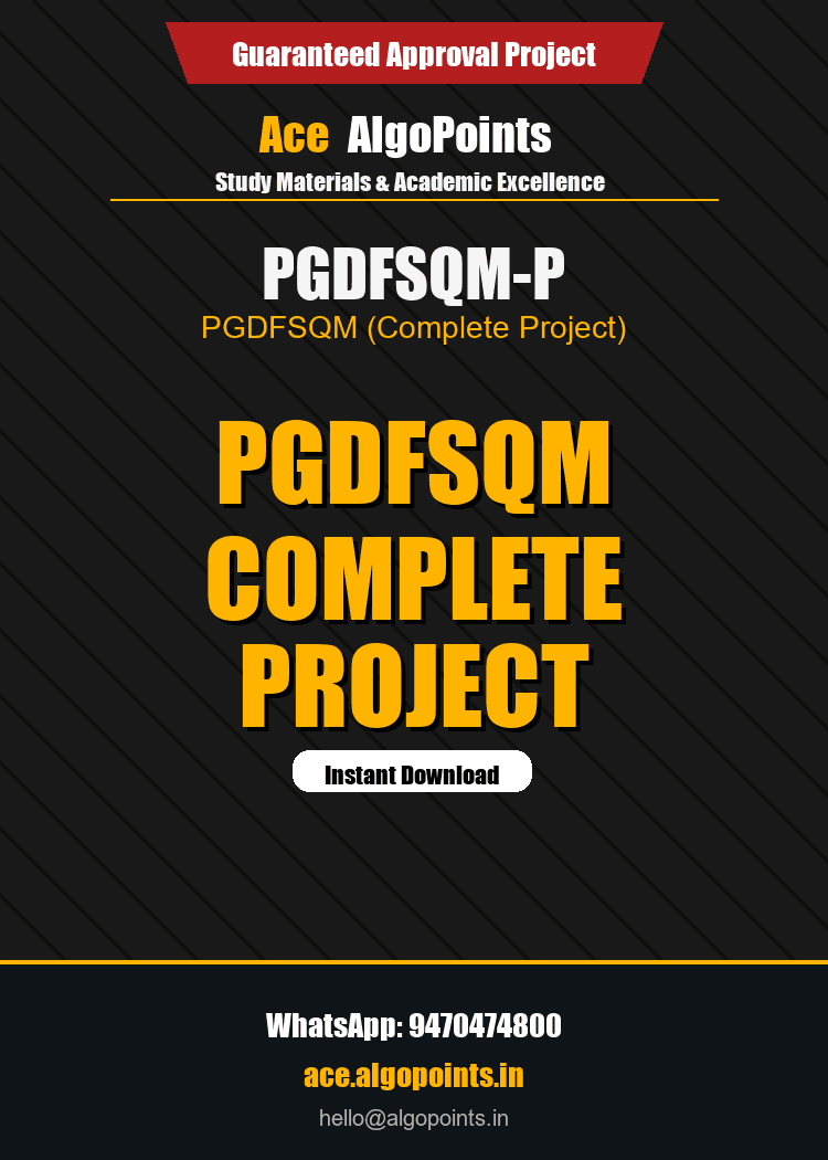 PGDFSQM-P - PGDFSQM Project Report